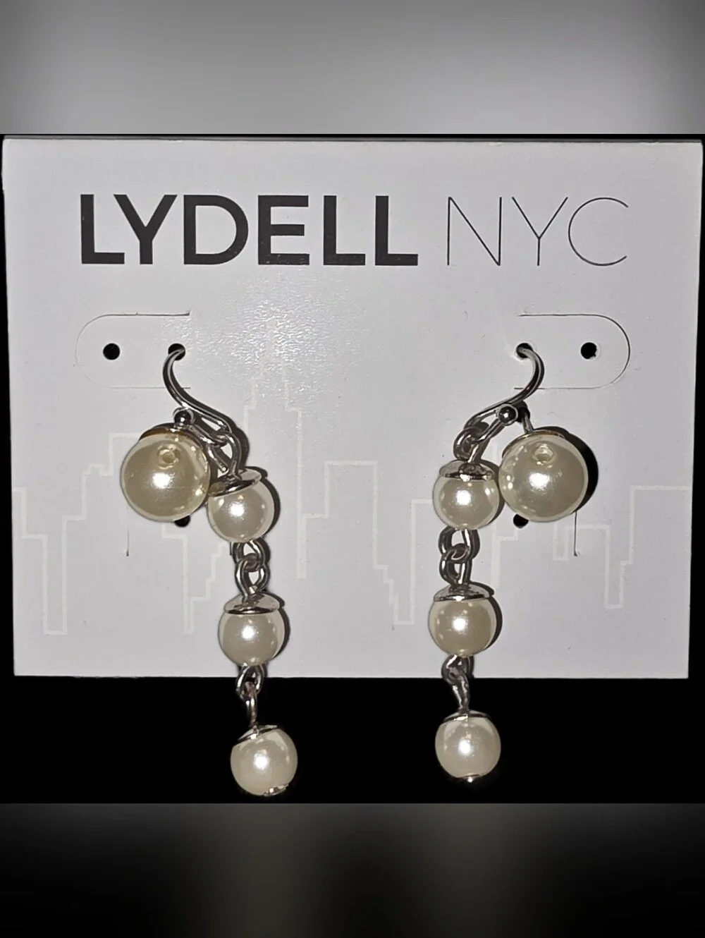 Faux Pearl Cascade Drop Earrings